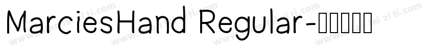 MarciesHand Regular字体转换